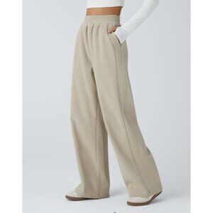 Halara High Waisted Side Pocket Straight Leg Mop Corduroy Casual Pants Sz XL Tal